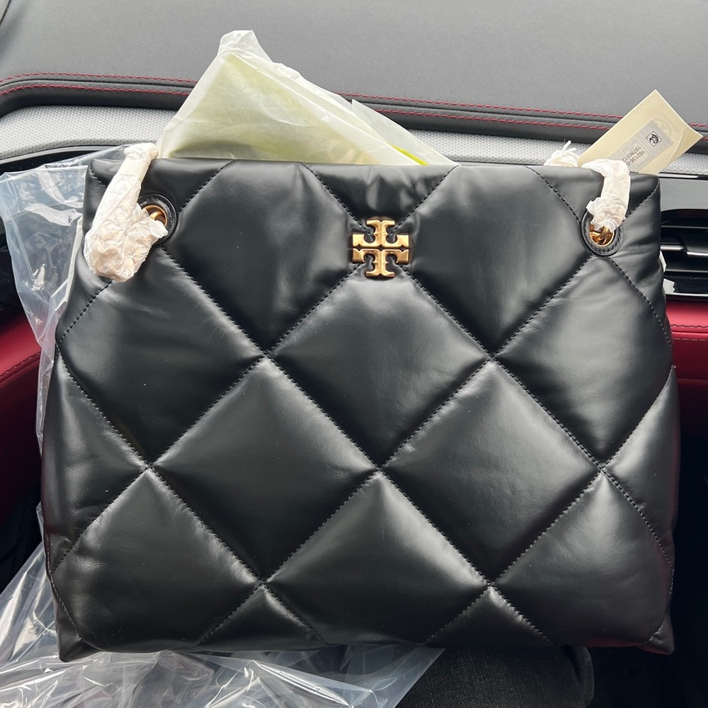 NWT Tory Burch
Kira Diamond-Quilted Leather Tote Bag